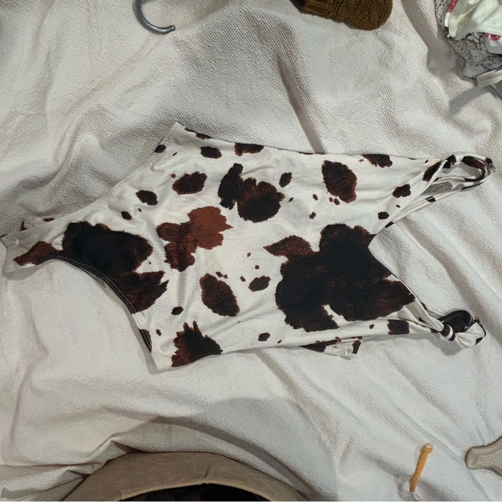 All Saints Brown and White Patterned One-Piece